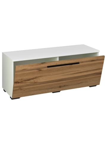 VCM Holz TV Lowboard Möbel Fernsehschrank Arila S in Weiß / Honig-Eiche