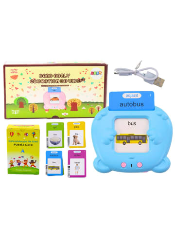 LEAN TOYS Tablet für Lernkarten zum Lernen von Polnisch und Englisch mit 224 Wörtern
