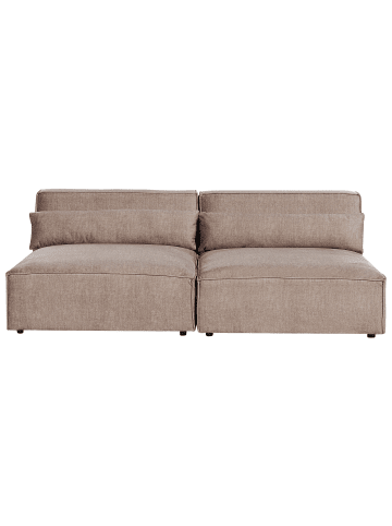 Beliani 2-Sitzer Sofa HELLNAR in Braun - (W) 204 x (H) 70 x (L) 126 cm