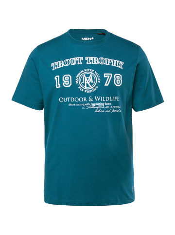 Men Plus Kurzarm T-Shirt in lagunen grün