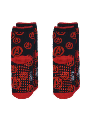 Avengers 2er-Set: Socken mit Gumminoppen Strümpfe in Mehrfarbig