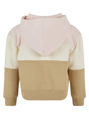 Urban Classics Urban Classics Damen Girls Oversized 3-Tone Hoody in pink/whitesand/unionbeige