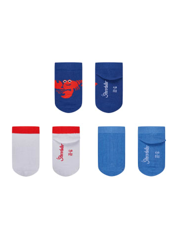 Sterntaler Sneaker Socken 3er-Pack Krebs in bläulich