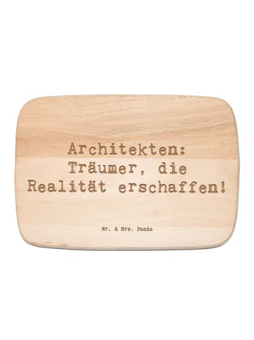 Mr. & Mrs. Panda Frühstücksbrett Spruch Architekt Träumer mit Sp... in Transparent