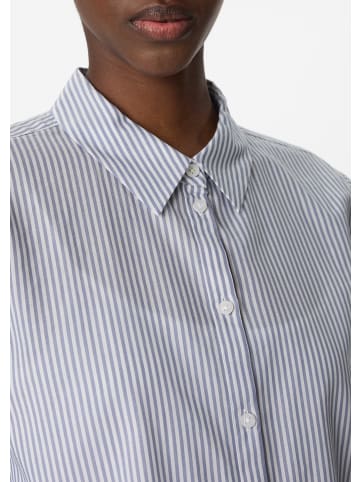 comma CI Bluse langarm in Weiß-blau