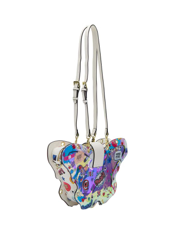 myMo Women Handbag in White Multicolor