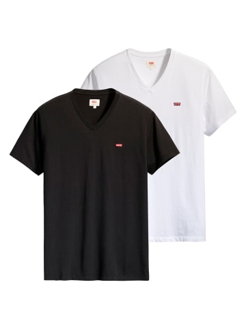 Levi´s T-Shirt 2er Pack in Weiß/Schwarz