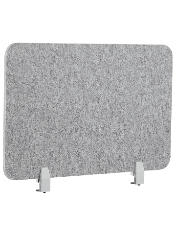 Beliani Schreibtischtrennwand SPLIT in Grau - (W) 80 x (H) 50 x (L) 1 cm