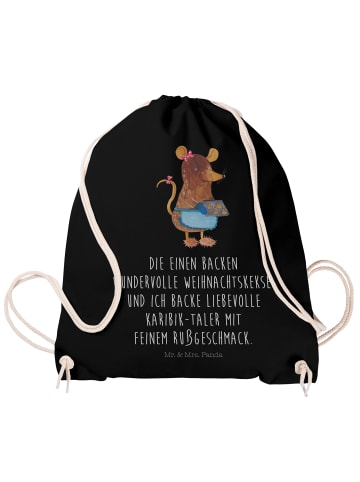 Mr. & Mrs. Panda Jutebeutel Maus Kekse mit Spruch in Schwarz