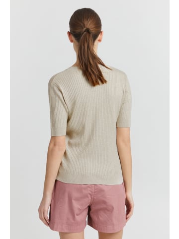 Oxmo Kurzarmpullover Riona in Dunkelgrau