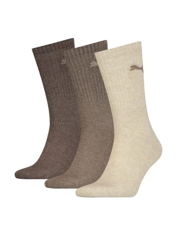 Puma Socken 3er Pack in Braun-Mix