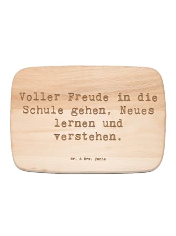 Mr. & Mrs. Panda Frühstücksbrettchen Spruch Schulanfang Freude m... in Transparent