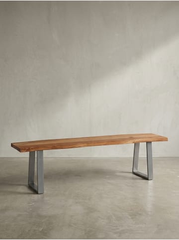 KADIMA DESIGN Esszimmerbank 140x40x45,5 cm Massivholz / Metall mit