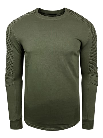 Rusty Neal Biker Sweater in Khaki