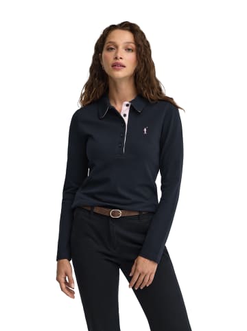 Polo Club Poloshirt WOMAN RIGBY GO PRAT POLO IO LONG SLEEVE SLIM FIT in Navy Blau
