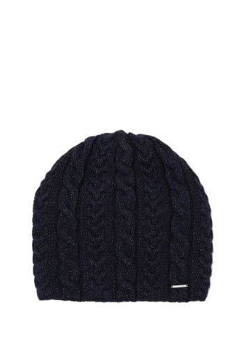 Finn Flare Strickmütze Zopfstruktur in dark blue