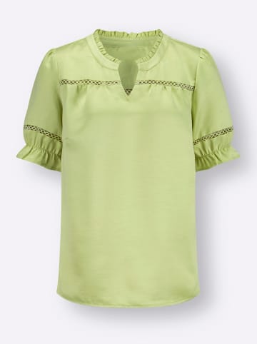 WITT WEIDEN Satinbluse in pistazie