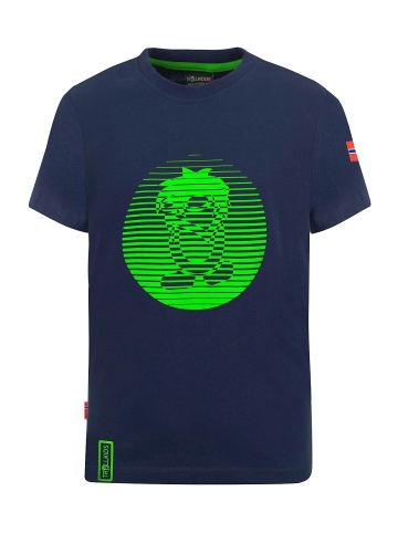 Trollkids T-Shirt "Troll XT" in Marineblau / Vipergrün
