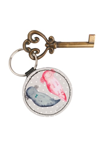 Mr. & Mrs. Panda Anhänger Axolotl Freundin ohne Spruch in Grau Pastell