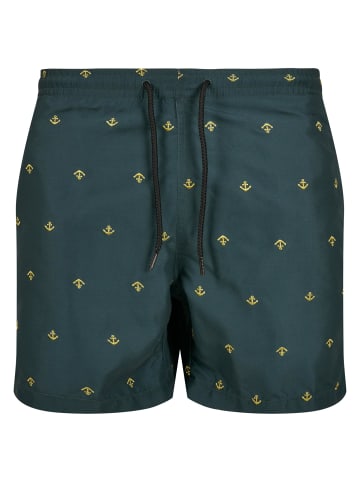 Urban Classics Badeshorts in anchor/bttlgrn/lmnmstrd