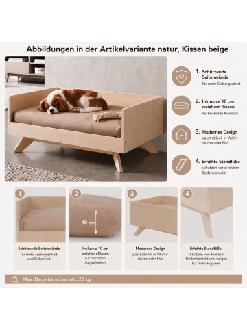 MCW Tierbett Q64, Natur, Kissen beige