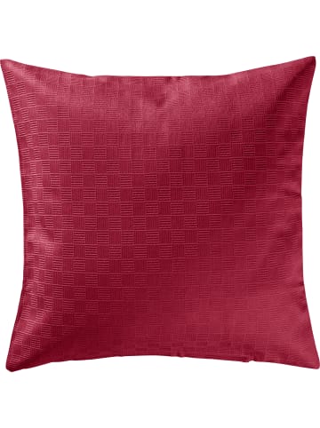 Erwin Müller Jacquard, Baumwollmischung Kissenhülle Paderborn in rubin