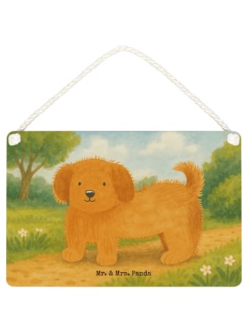 Mr. & Mrs. Panda Dekobrett Hund Flauschig Design ohne Spruch in Weiß