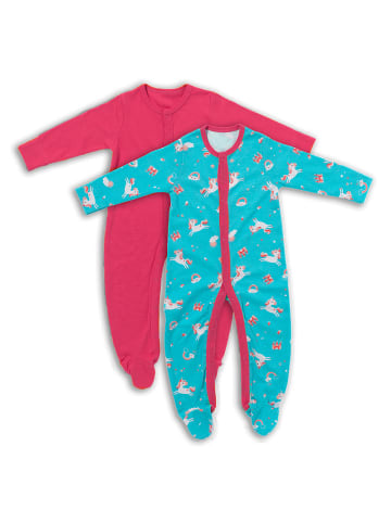 Schlummersack Bio Baby-Schlafanzug langarm 2er Pack in Rosa