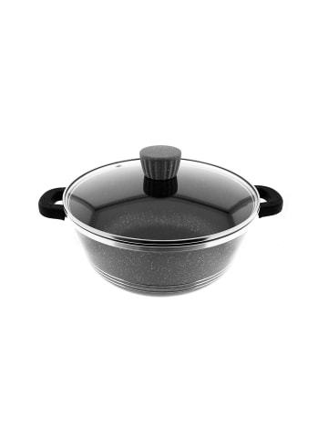 Almina Kochtöpfe mit Glasdeckel Antihaft Grau in Grau