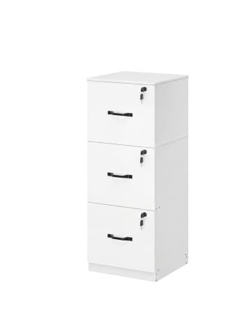 VASAGLE Aktenschrank Custos in Weiß - (B)41 x (H)103.1 x (T)40 cm
