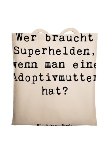 Mr. & Mrs. Panda Tragetasche Adoptivmutter Heldin mit Spruch in Creme
