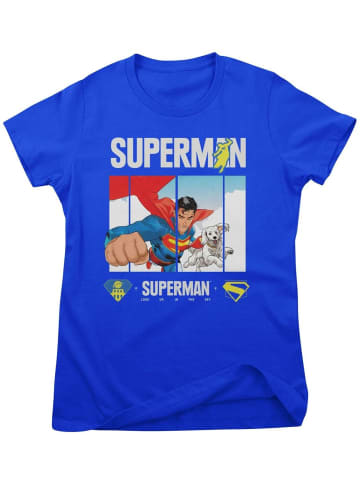 Superman Shirt "Superman Look Up Girly Tee" in Blau