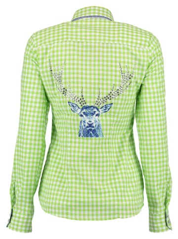 OS-Trachten Bluse Fenadi in giftgrün