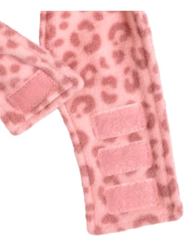 Playshoes Fleece-Stirnband Leo-Print in Rosa