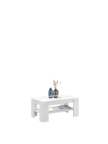 ebuy24 Couchtisch Titan Weiß 100 x 60 cm