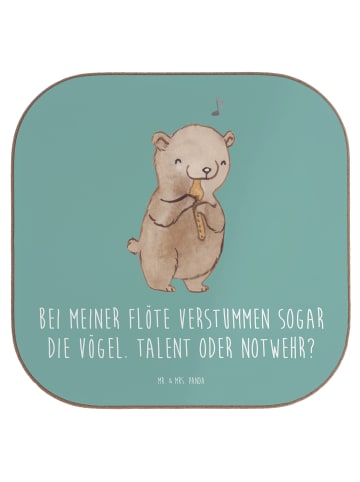Mr. & Mrs. Panda Untersetzer für Gläser Besondere Flöte mit Spruch in Meeresbrise