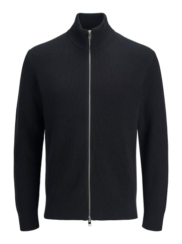 Jack & Jones Cardigan mit Reißverschluss und Struktur in Schwarz