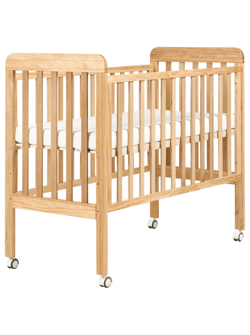 Beliani Babybett BODMIN in Braun - (W) 66 x (H) 100 x (L) 125 cm