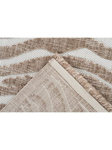 Kayoom Kurzflor Teppich Sarai 325 in braun - rechteckig