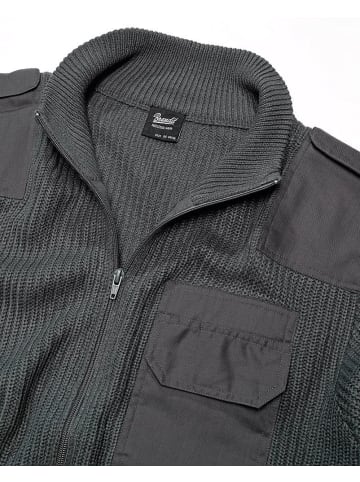 Brandit Strickjacke / Cardigan "BW Cardigan" in Grau