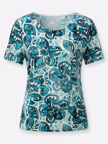 WITT WEIDEN Druck-Shirt in ozean-petrol-bedruckt