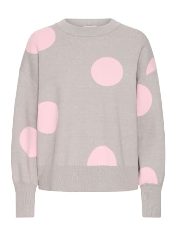 b. young BYOMME DOT JUMPER - KNIT Regular fit in Light Grey Melange Mix