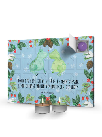 Mr. & Mrs. Panda Duftkerzen Adventskalender Frosch Liebe mit Spruch in Eisblau