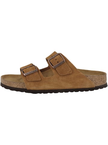 Birkenstock Sandale Arizona Veloursleder schmal in braun
