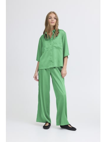 ICHI Hemd kurzarm IHNIMA Regular fit in Pine Green