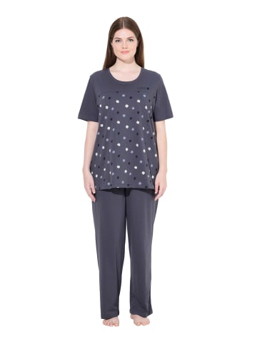 Ulla Popken Pyjama in dunkelgrau