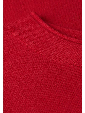 Street One Pullover mit Rollkante in Rot