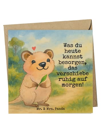Mr. & Mrs. Panda Glückwunschkarte Quokka Happy Design mit Spruch in Weiß