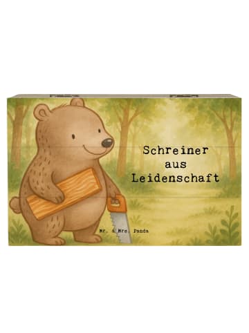 Mr. & Mrs. Panda Truhe Schreiner Leidenschaft Design mit Spruch in Weiß