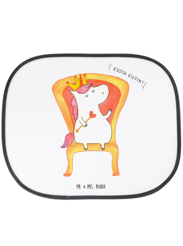 Mr. & Mrs. Panda Sonnenschutz Auto Einhorn König ohne Spruch in Weiß